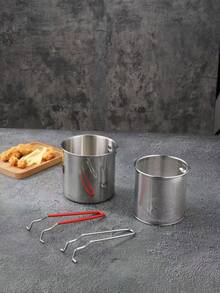 Stainless Steel Deep Fryer Set - Ideal For Crispy Tempura, Fries & Chicken | , Easy-Clean Kitchen Essential - Multicolor - View 6