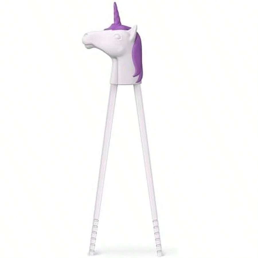 Genuine Fred MUNCHTIME Unicorn Chopsticks For Kids, Purple And White, Reusable Beginner Chopsticks With Animated Interactive Design, Fun Gift And Picky Eater Solution - 獨角獸 - 查看 1