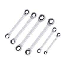 6-Pcs Extra Long Ratcheting Wrenches Double Box End 45#Steel 72-Tooth Wrench Set - Ratchet Wrenches - View 6