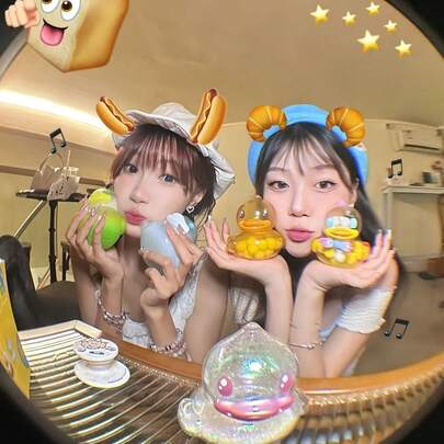 1个反光旅行假日自拍圣诞节团体照手持广角镜，迷你圆形缩小镜，摄影配件