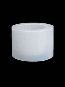 DIY Small Round Succulent Planter Pot, Cylinder Cup Shaped Silicone Mold For Crafts, Candle Holder, Gift, Plaster, Crystal Epoxy Resin Casting - White Silicone Mold - View 3