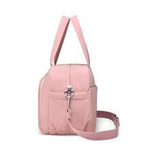 1pc Pink Lightweight Nylon Multi-Compartment Handbag & Shoulder Bag, Zipper Closure, Women Commuter Bag, All Season - Pink - View 4