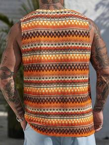 Áo tank top nam cổ tròn, thoáng khí, nhanh khô, kiểu dáng thường ngày, thích hợp cho mùa hè. - trái cam - Xem 2