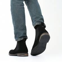 Botas Chelsea para Hombre, Botines sin Cordones de Moda - Negro - Ver 11