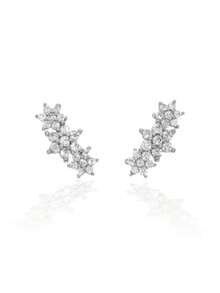 18K镀金925纯银优雅奢华独特水滴形立方氧化锆耳环，女士日常佩戴 - Zircon Earrings - 查看 5