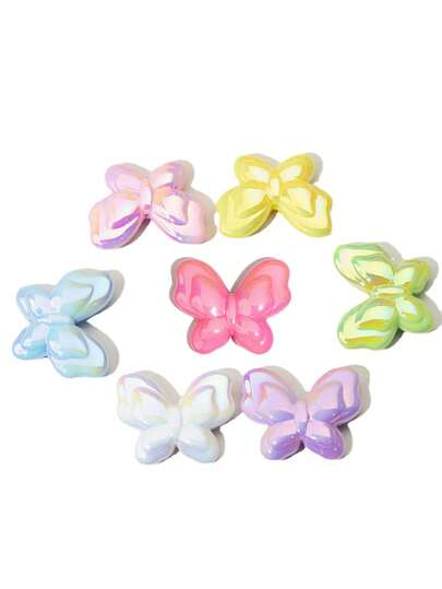 Colorful Bow Bead Plated High Transparency Acrylic Phone Chain Keychain Three-Dimensional Decorative Material DIY Jewelry