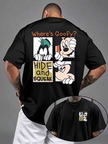 Disney Official Authorization-Disney Mickey Printed Shirt, Dad's Father's Day Birthday T-Shirt-Perfect Holiday Gift For Friends And Family, Birthday Gift. - 黑色 - 查看 1
