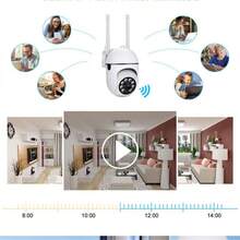 1/2/4 piezas Cámara de WiFi de 2.4G para abuela, monitoreo de doméstica con vista panorámica de 360°, audio bidireccional, detección de movimiento con IA y visión nocturna, control remoto a través de la aplicación, apta para uso en interiores - Blanco - Ver 7