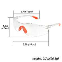 PC Anti-Impact Safety Goggles, Wind & Dust Proof Clear Eye Protection Glasses For Lab, Work & Riding - A - View 2