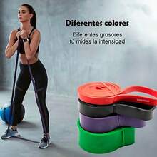 Set De 4 Ligas de Resistencia Elásticas para Crossfit Y Ejercicio Bandas De Entrenamiento De Alta Calidad para Mejorar Tu Fuerza Y Flexibilidad-020 - Multicolor - Ver 8