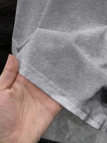 SU ER 男士时尚印花宽松短袖T恤 | 精致设计 | 夏季必备 | 易于搭配，展现您的风格 - 淺灰色 - 查看 5