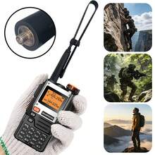 2根可折叠CS战术无线电天线，18.90英寸母头，适用于宝峰UV-5R、BF-888S、UV-16全功率UV、K5 UV、K6 UV等型号。 - 黑色 - 查看 4