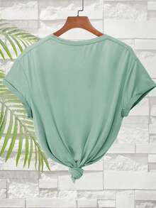 Áo thun nữ in theo yêu cầu, Áo thun nữ tay ngắn, Áo thun nữ, Nhập văn bản, khẩu hiệu, lời chúc, Thiết kế áo thun in cá nhân hóa, Quà tặng hài hước, Quà bất ngờ, Áo khoác ngoài nữ thường ngày, Thể thao & Ngoài trời, Trang phục thể thao nữ, In nhung, Thích hợp cho đi chơi/mua sắm/lễ hội/tiệc tùng/tụ họp/du lịch, Đồng phục xây dựng đội nhóm công ty, Trang phục công sở, Trang phục tùy chỉnh cho tiệc Valentine, Quà tặng sinh nhật gia đình, bạn bè, Quà tặng ngày lễ, Quà tặng kỷ niệm tùy chỉnh, Áo thun nữ tay ngắn - Màu xanh Bạc hà - Xem 6