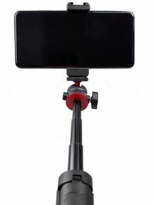 Mini Tripod With Phone Clip And Cold Shoe, Foldable Aluminum Alloy Desktop Tripod With 1/4 Inch Screw Mount, Stable Stand Compatible With Smartphone, Camera, Action Camera, Microphone And LED Light For Vlogging Travel - Multicolor - View 5