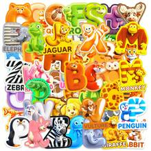 50PCS Cute Animal English Letters Stickers Aesthetic Vinyl Stickers Decals Scrapbook, Journaling, Laptop, Bumper, Skateboard, Water Bottles, Computer, Phone Back To School - Multicolor - View 10