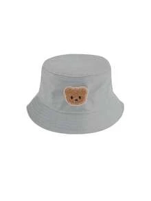 1pc Kids Cute Bear Pattern Breathable Bucket Hat, Adjustable Inner Band, Solid Color Fisherman Hat For Spring/Summer, Suitable For Casual, Outdoor, Travel, All Seasons - 1PC - View 21