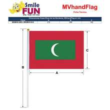 Bandera Maldivas, MXMVH-000, 1Pza, Maldivas, 14x21cm, Tela Poliéster, Asta Plástico. - Multicolor - Ver 5