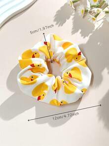 6pcs/Set Women's Cute Cartoon Duck Hair Clips, Elastic Hair Scrunchies, Bow Hair Clips, Headbands, Mini Hair Claws - Multicolor - View 4