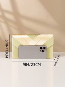Túi xách cầm tay dự tiệc viền satin thời trang, kiểu dáng phong bì, đeo chéo. - Vàng - Xem 7