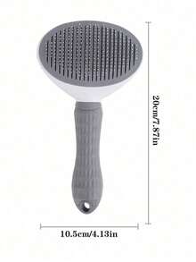 Pet Grooming Brush, Cat & Dog Brush, Flea Comb, Self-Cleaning Brush, Pet Trimming Brush, Pet Massage Brush, Deshedding Tool, Detangling Tool, Dematting Brush, Self-Cleaning Deshedding Brush, Pet Cleaning Tools, Hair Collection Brush, Dog Brush, Cat Brush, Pet Deshedding Brush, Pet Supplies, Pet Accessories - Multicolor - View 2