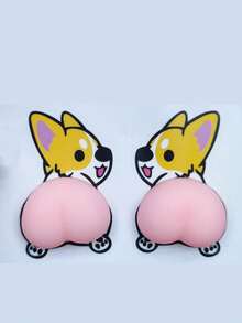 1 Pair Cute Puppy Butt Car Door Anti-Collision Stickers - Multicolor - View 5