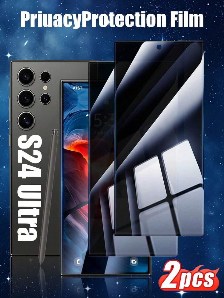 2pcs Full Coverage Anti-Spy Screen Protector, Significant Privacy Protection, Ultra-Thin Feather-Like Material With Smooth Texture. Features Triple Protection: Anti-Fingerprint, Anti-Scratch, Water-Resistant. Maintains Screen Pristine Condition. Reinforced Shock & Drop Resistance, Withstands Daily Bumps. Easy Installation, Fits S24FE/S23FE/S21FE/S20FE/S26 Ultra/S26 Plus/S26/S25 Edge/S25 Ultra/S25 Plus/S25 - Black - View 73