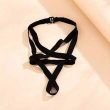 1 Piece Black Elastic Lace Ankle Bracelet Holiday Beach Foot Accessory Gift - Black - View 4