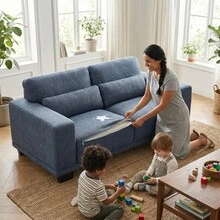Dreamsmith 40-89in Multi Seater Sofa Couch Sleeper Sofa Bed, Convertible Futon Sofa Bed Couch Bed Sofa Cama, Modern Comfy Lounge Chair With Deep Seats Wide Armrests Thick Cushion, Removable Washable Covers, Murphy Bed Alternative Living Room Furniture For Home Bedroom,Blue - Màu xanh hải quân - Xem 5