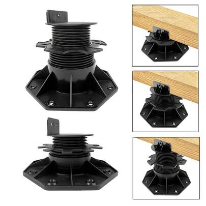 Adjustable Feet, Adjustable Supports For Terraces, For Terrace Substructures, WPC, BPC, Adjustable Feet From 30 Mm To 60 Mm / 60 Mm To 140 Mm (10/20 Pieces)