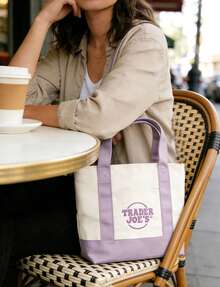 4PCS-Canvas Tote Bag With Zipper, Multi-Pocket Women's Shoulder Bag, Multiple Pockets, Can Hold Daily Necessities, Travel Items And Work Supplies, Reusable, Casual Shopping Beach Bag, Versatile And Fashionable - 彩色 - 查看 7