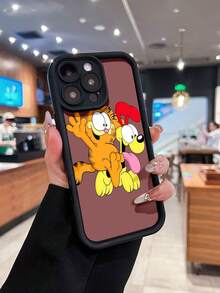 Estuche para teléfono con dibujos animados de  y Pooky Compatible con estuches para teléfonos   17  16 Pro Max  15 Pro Max  13 y  12 Diseño de TPU de cobertura total a prueba de golpes Resistente al agua, a caídas y rayones Un regalo considerado para familiares, amigos, amantes, novios/novias y para cualquier ocasión especial - Negro - Ver 3