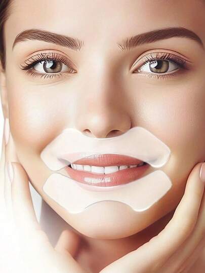 1/2 Pairs Overnight Lip Mask, Smooths Fine Lines & Wrinkles, Suitable For Smile Lines & Lip Care, Significantly Improves Lip Skin