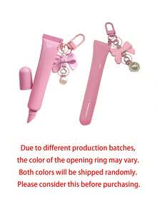 Lippenglossspender mit Schlüsselanhänger Fliege mit Perlenanhänger, nachfüllbarer Lippenglossspender, leere Puder Foundation Concealer Verpackung, weiche Lippenglosstube zum Zusammendrücken, multifunktionaler Lippenstift Nachfüllbehälter, zusammendrückbare weiche Tube, Must-Have für Modebewusste, einzigartiges Geschenk für Freundin, Geliebte, Braut, Brautjungfer, Familie, geeignet für Reisen, Valentinstag & Festtagsgeschenke - Verschiedenfarbig - Übersicht 10