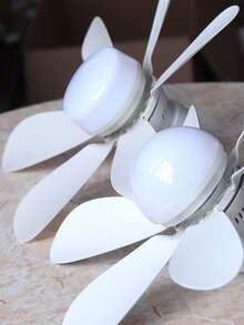 2 piezas Ventiladores de techo silenciosos con luces LED regulables y control remoto - Luces LED inteligentes regulables de 3000-6500K, base E27 fácil de instalar, perfectos para dormitorio, cocina, sala de estar y balcón - Luz de ventilador de seis aspas - Ver 11