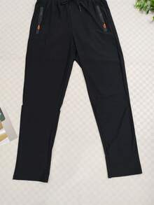 Men's Quick-Drying Stretch Pants - 黑色 - 查看 2