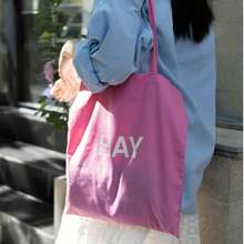 Summer Vacation Artistic INS Letter Fresh Canvas Bag, Shoulder Tote Bag For Women - Multicolor - View 8