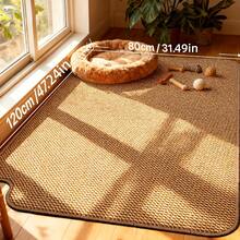 1pc Asymmetrical Pet Bed Mat, Multi-Scene Use, Winter Pet Scratching Pad, Dog/Cat Mat, Pet Sleeping Mat, Pet Rug, Natural Texture, Double Rough Feel, Wear-Resistant, Machine Washable, Suitable For Living Room And Bedroom Use - Brown - View 4