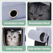 Collapsible Pet Carrier Soft Sided Cat Carrier For Small Cats Up To 12 Lbs Airline Appd Portable Pet Travel Bag With Shoulder Strap Mesh Top Load Small Dog Carrier Bag For Outdoor - Gray - View 4
