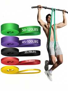 Bandas de resistencia apilables, bandas elásticas para dominadas, entrenamiento muscular, sentadillas, fitness, yoga, uso en casa/gimnasio, unisex - Multicolor - Ver 2