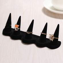 Organizer Resin Flocking Ring Holder Storage Case Jewelry Packaging Jewelry Display Rack Ornaments Small Ring Display Stand - Multicolor - View 5