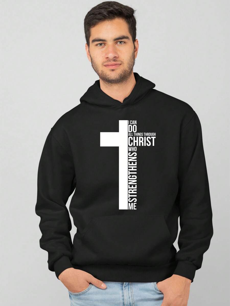 Moletom Masculino com Capuz Estampa Geométrica Abstrata Vaporwave Aesthetic Minimalist Urban - Preto - Visão 1