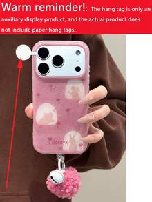 可爱卡通郁金香花兔印花软壳手机壳，带挂球吊坠，兼容 17 Pro Max、17 Pro、16 Pro Max、14、15 Pro、13、12 Pro、14 Plus、17 Air、11 - 鬱金香小兔 - 查看 8
