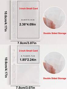 Cartoon Bear Transparent M5 Binder Set, Portable Binder Set, DIY Binder Set, Includes Stamps, Cute Stickers, Sticker Book Replacement Pages, Diary, Sticker Book, Notebook, Stamp Book, Scrapbook, Book, Stamp Book, Manual, Replaceable Transparent Inner Pages, K-Pop Photo Album, Made Of High Transparency PP Material - Multicolor - View 12