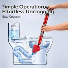 1pc Toilet Clog Remover Tool, High Pressure Drain Cleaner, Suitable For Bathroom, Sink, Kitchen Drain - 1 - View 4