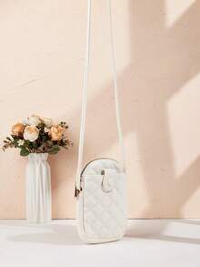 1个女童可爱绗缝刺绣手机包，可调节肩带斜挎包，单肩包，零钱包，化妆包，适合日常使用、聚会、音乐节，理想的礼物 - 彩色 - 查看 8