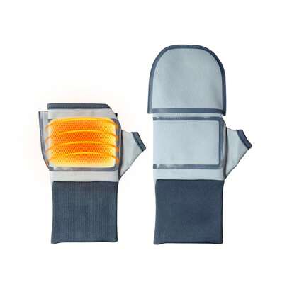 Guantes calefactados con pantalla digital, 3 ajustes de temperatura regulables (45°C, 50°C, 55°C), batería de 1800mAh, tecnología de calentamiento de doble cara. Pueden calentar con precisión tanto las palmas como el dorso de las manos, y bloquear la temperatura.