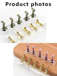 7件套Y2K亚克力美甲展示架，美甲练习架，磁性美甲练习架，DIY美甲架，适用于假指甲和美甲工具沙龙使用 - 彩色 - 查看 7