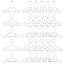 50pcs Clothes Hanger Earring Holder, Mini Acrylic Coat Hangers Earring Hangers Hanger Rack For Earring Holder Organizer Stand Studs, Transparent - Transparent - View 1