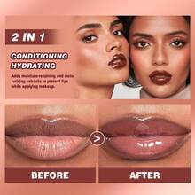 4 Color Lip Balm Set - Long-Lasting Moisturizing Liquid Gel, Coffee Raspberry Lip Care Essence, Valentine's Day Gift - Nhiều màu - Xem 4