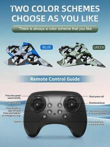 TOKQI 2026升级版E76滑翔战斗机，配备FPV视频传输遥控器，一键起飞/降落，多种速度模式可调，360°翻滚，无头模式，轻松完成各种特技动作，是馈赠佳品。 - 彩色 - 查看 11